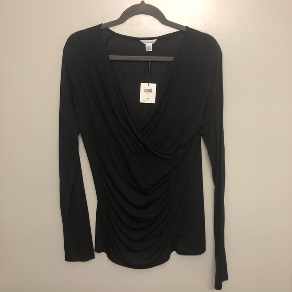 Calvin Klein Tops - Calvin Klein blouse long sleeve black NWT